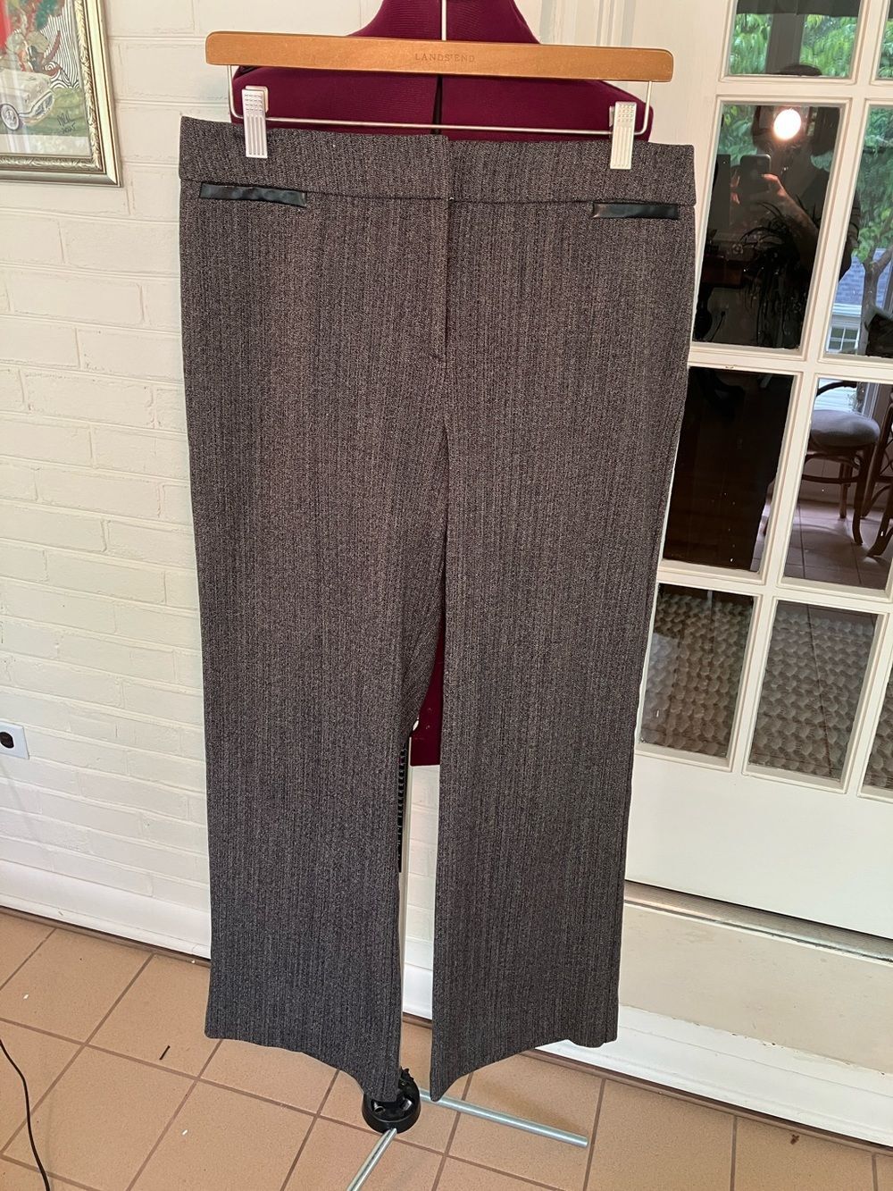 Sag Harbor Women's Gray Pinstripe Trousers